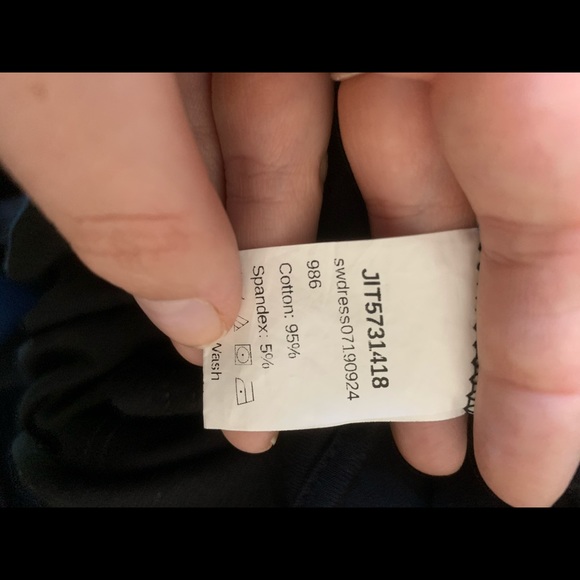 (2/$20) Shein Sm Butterfly Vinyl Black Dress - Picture 3 of 4